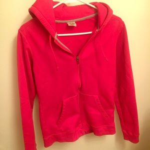 Pink Under Armour Zip Up Hoodie
